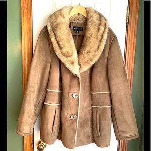 Braetan Faux Fur & Suede Coat